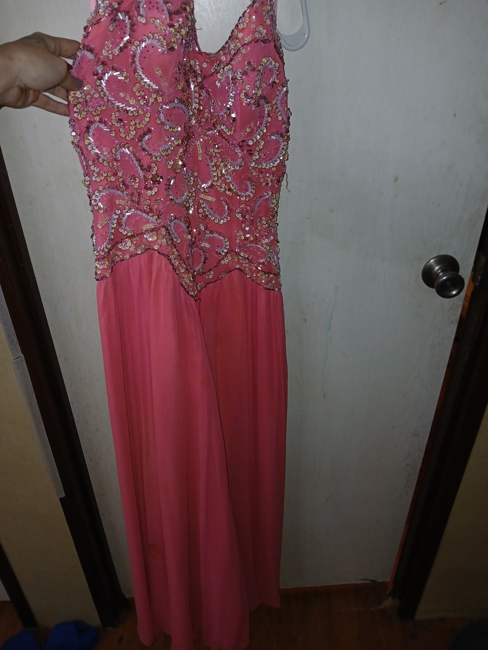 Embellished Pink Evening Gown